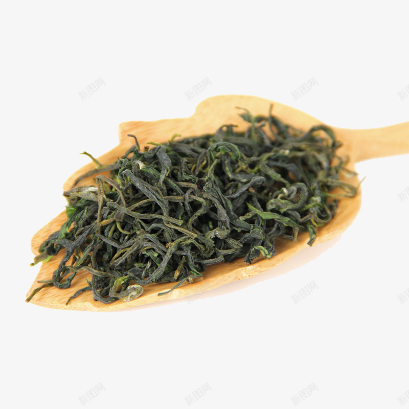 一勺绿茶叶png免抠素材_新图网 https://ixintu.com 产品实物 免费png素材 绿色 绿茶叶 茶