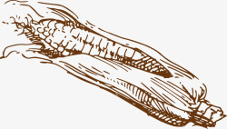 扁平化玉米手绘玉米高清图片