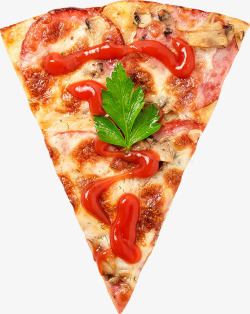 番茄酱PNG一块披萨高清图片