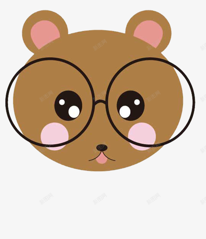 戴眼镜的小熊png免抠素材_新图网 https://ixintu.com 元素 卡通 小熊 眼镜