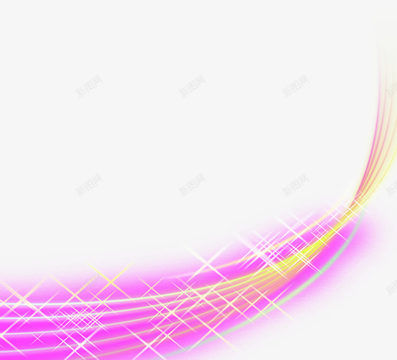 淡紫色闪着金色光点的曲线png免抠素材_新图网 https://ixintu.com 曲线 紫色 色光