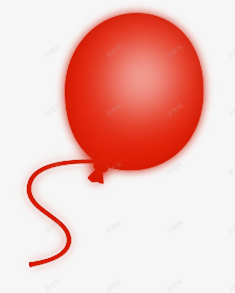 节日喜庆红色气球psd免抠素材_新图网 https://ixintu.com 圣诞 气球 红色 节日