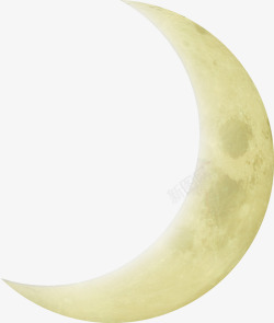 白色素描月亮月牙图标高清图片