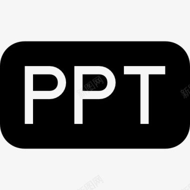 PPT文件型矩形黑色界面符号图标图标