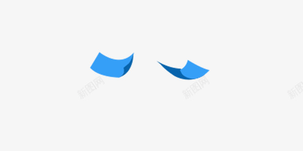 漂浮的蓝色纸png免抠素材_新图网 https://ixintu.com 漂浮 简约 纸片 蓝色 装饰