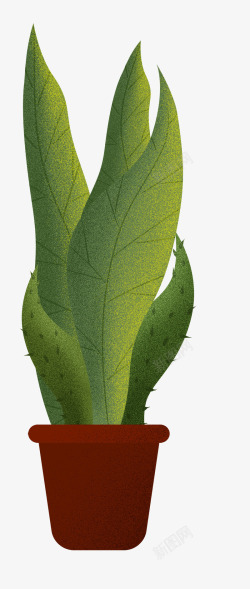 卡通手绘插画叶子绿植素材