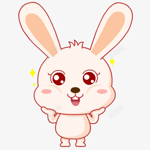 卡通白色兔子可爱兔子图标png_新图网 https://ixintu.com 兔子 兔子简笔画 卡通 可爱 白色