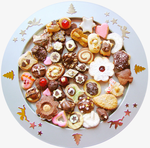 饼干png免抠素材_新图网 https://ixintu.com 圣诞 奶油 小花 巧克力 星星 曲奇 桃心 甜品 美食 草莓 饼干