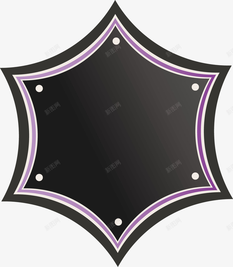创意六边形黑色星星图png免抠素材_新图网 https://ixintu.com 六角形 图像 淡红色 说明 黑色