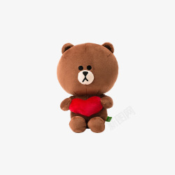 大棕熊爱心棕熊抱枕玩偶布娃娃高清图片