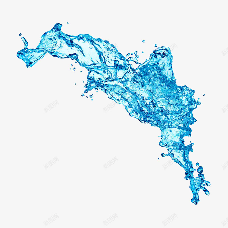 飞溅的水png免抠素材_新图网 https://ixintu.com 水 清凉 蓝色 飞溅