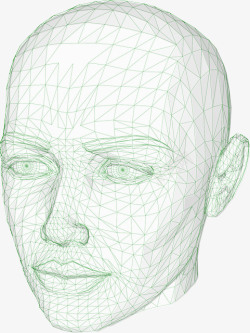 人脸扫描人脸模型高清图片