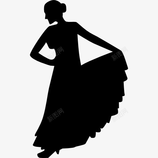 弗拉明戈女舞者的剪影图标png_新图网 https://ixintu.com 人的剪影 女 女人 弗拉门戈 弗拉门戈的图标 形状 舞蹈 舞蹈演员