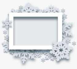 画框背景图片冬季雪花框架高清图片