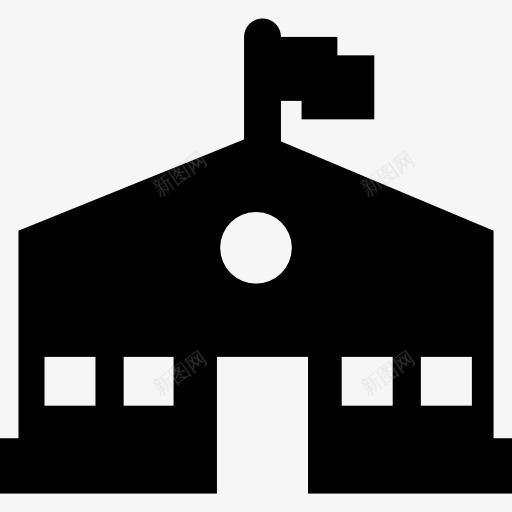 学校图标png_新图网 https://ixintu.com 前面 学校 学校的剪影 建筑 形状 教育 教育图标