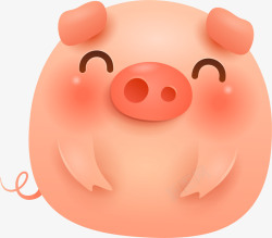 猪的形象C4D可爱圆润的猪形象装饰图案矢量图高清图片