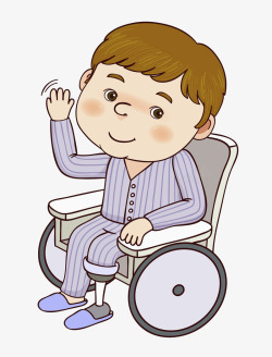 截肢轮椅上的男生高清图片