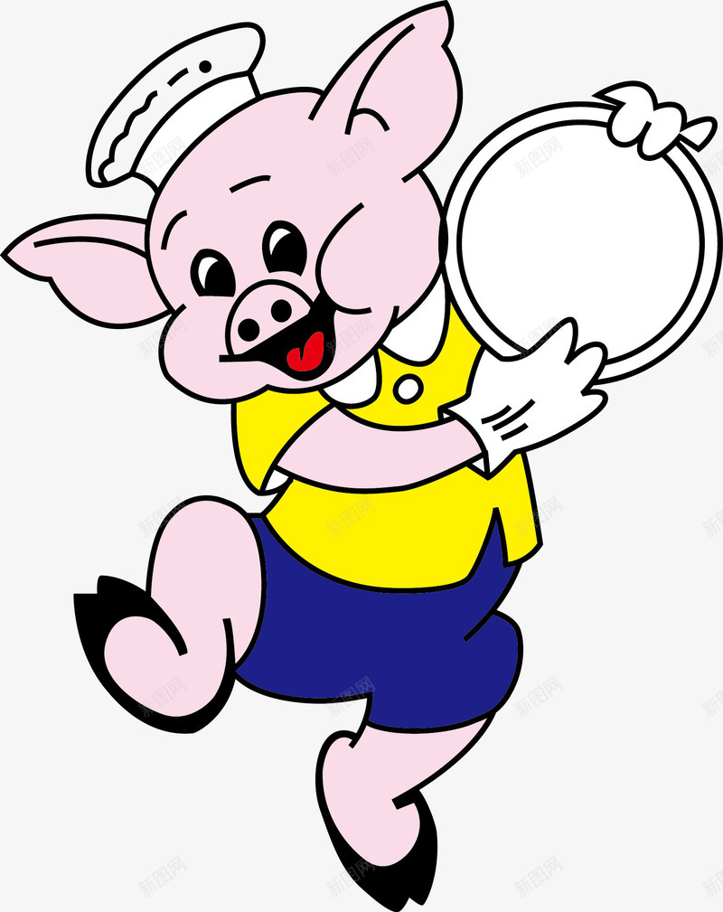 卡通小猪包装图png免抠素材_新图网 https://ixintu.com 卡通动物 小猪 碗碟 设计常用