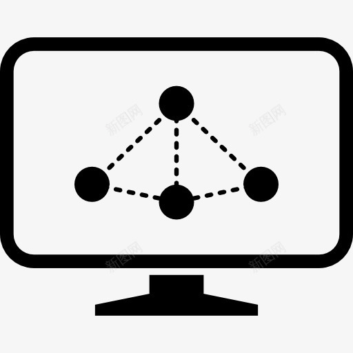 网络图的表示图标png_新图网 https://ixintu.com 平面 电脑显示器 电视 电视屏幕 电视监控 社会 计算机屏幕