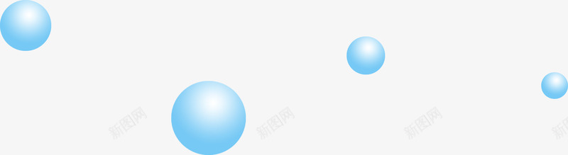 蓝色渐变小球装饰png免抠素材_新图网 https://ixintu.com 小球 渐变 蓝色 装饰