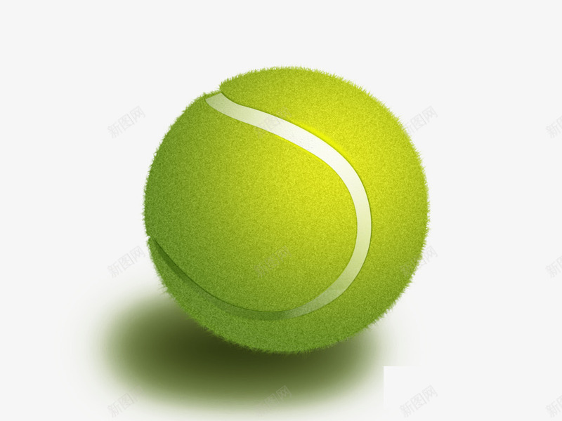 有质感的3D网球png免抠素材_新图网 https://ixintu.com 圆形 绿色 网球 质感