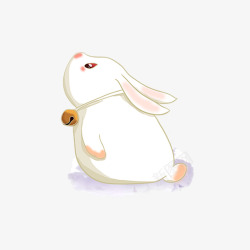 可爱铃铛卡通兔子高清图片