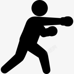战斗运动拳击手图标高清图片