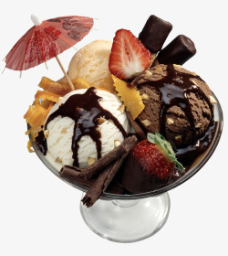 球形手工冰淇淋水果巧克力手工冰淇淋高清图片
