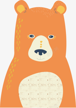 棕色小熊矢量图素材