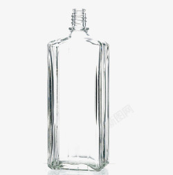玻璃瓶免扣图一个白色透明玻璃瓶高清图片