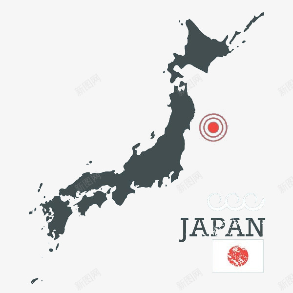 日本地图png免抠素材_新图网 https://ixintu.com 旅游 日式 日本 日本地图矢量