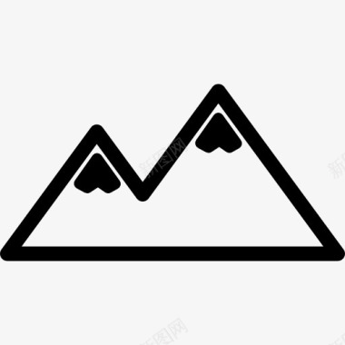 山地景观照片界面符号图标图标