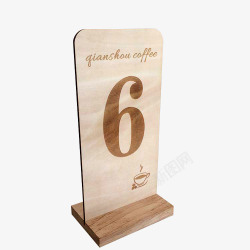 木制牌个性木制咖啡厅座位牌高清图片