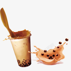 奶咖素材下载珍珠奶茶原味奶茶店宣传单高清图片