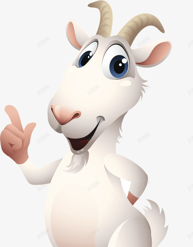 一只卡通山羊png免抠素材_新图网 https://ixintu.com 动物 卡通 山羊 抽象羊 站立的羊 粉红色的小羊 羊