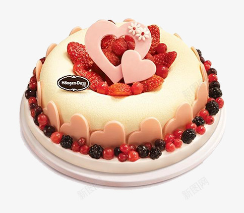 创意蛋糕png免抠素材_新图网 https://ixintu.com 水果 爱心 粉色 糕点素材 蛋糕素材