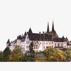城堡酒店装饰画法国城堡高清图片