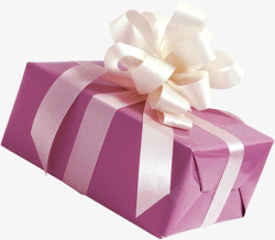 紫色精致包装礼物丝带素材