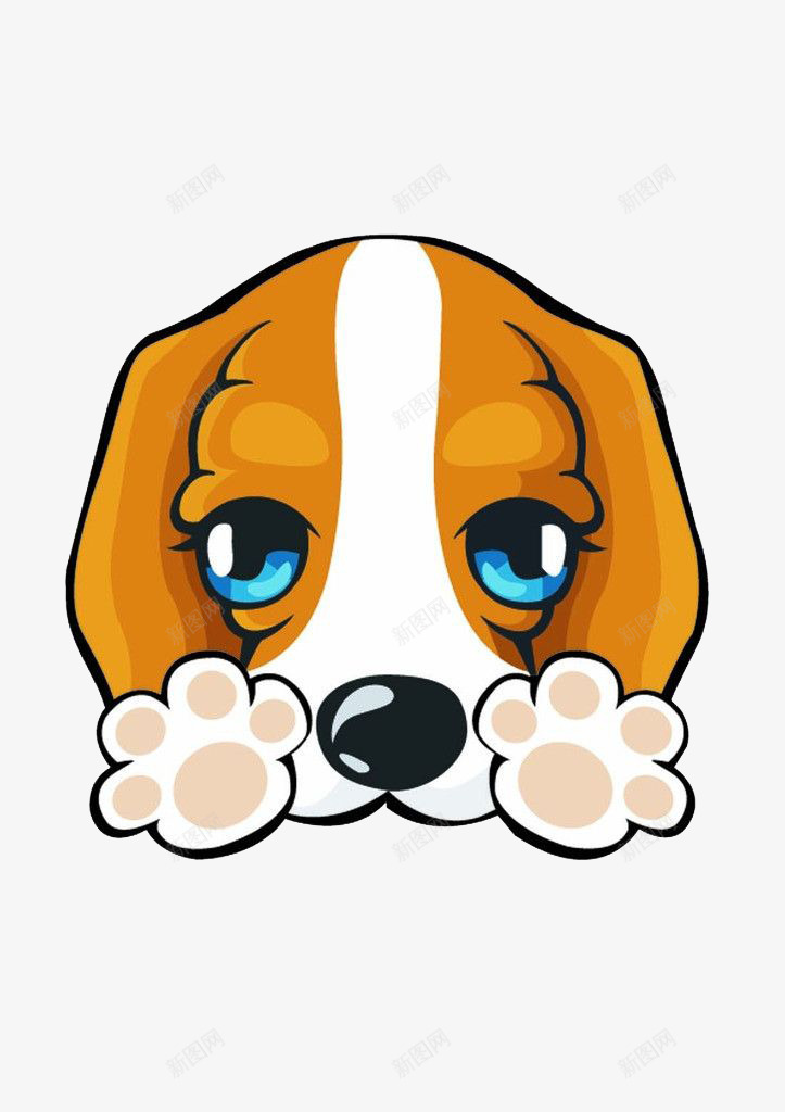 害羞的小狗png免抠素材_新图网 https://ixintu.com 卡通 可爱 小狗 手绘 简笔画