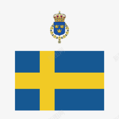 瑞典国徽矢量图图标图标