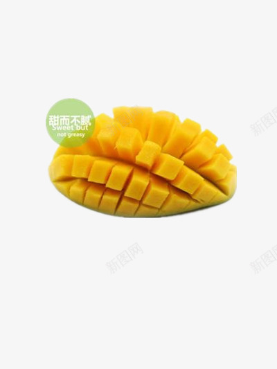 芒果切块png免抠素材_新图网 https://ixintu.com 热带水果 甜而不腻 芒果 芒果销售海报 食物 黄色