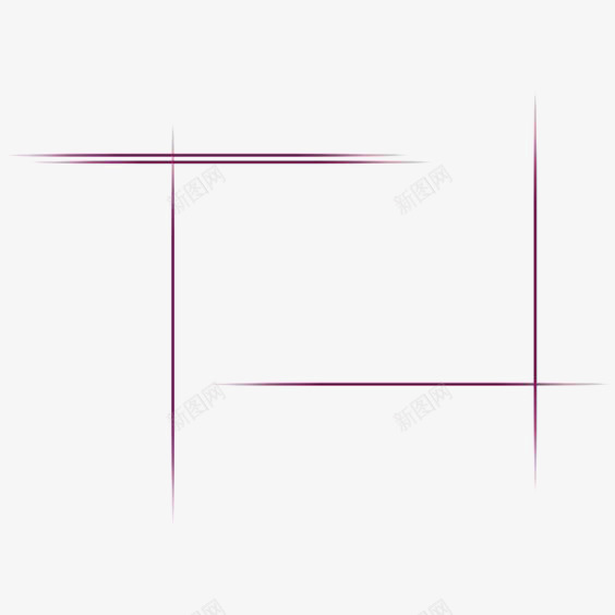 紫色线条png免抠素材_新图网 https://ixintu.com 写意线条 创意线条边框 简约 简约线条 紫色