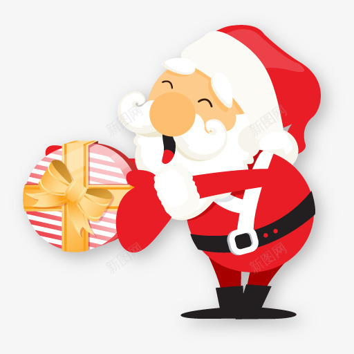 送礼物的圣诞老人图标png_新图网 https://ixintu.com 图标 圣诞老人 礼物