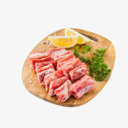 猪嵴肉产品实物黑猪猪肋排高清图片