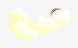 云端的彩虹矢量图素材