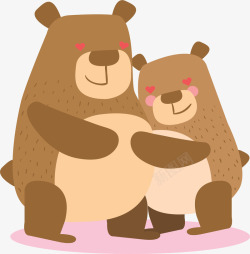 情侣大熊情人节甜蜜相拥的大熊矢量图高清图片