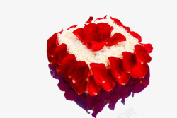玫瑰花瓣蛋糕素材