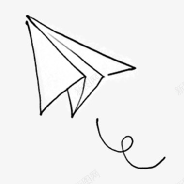 纸飞机背景黑色简约纸飞机图标图标