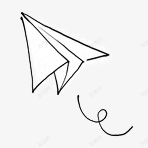 黑色简约纸飞机图标png_新图网 https://ixintu.com 叠纸飞机 简笔画 简约 纸飞机 纸飞机图案 线条 黑白纸飞机 黑色