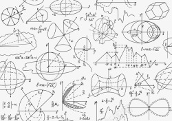 漂浮各种数学图像矢量图素材